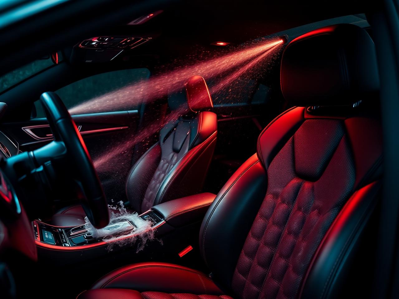 Interior de auto detallado